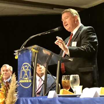 Missouri Chief Justice Zel Fischer delivers luncheon address to 2018 joint annual meeting of the Judicial Conference of Missouri and The Missouri Bar in St. Louis