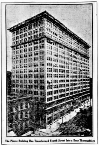 1908 04-10 - Pierce Bldg in P-D ad re Ct App and Law Library moving in - from Newspapers.com