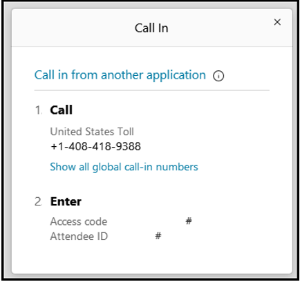 Webex Help: Call in 2