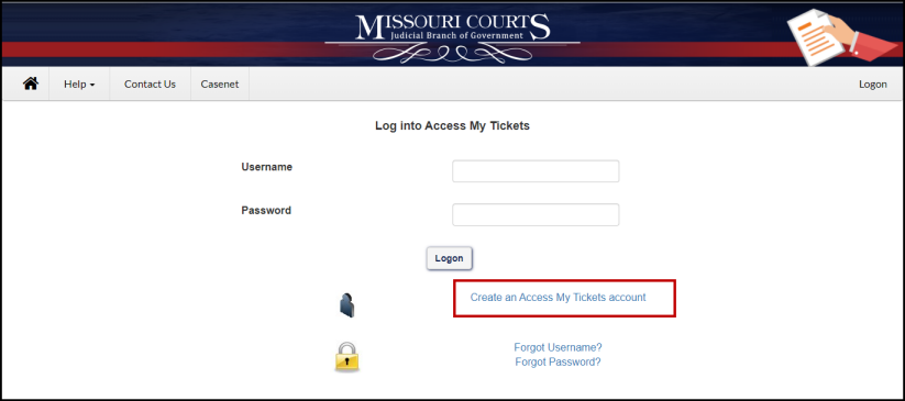 Create an Access My Tickets account image