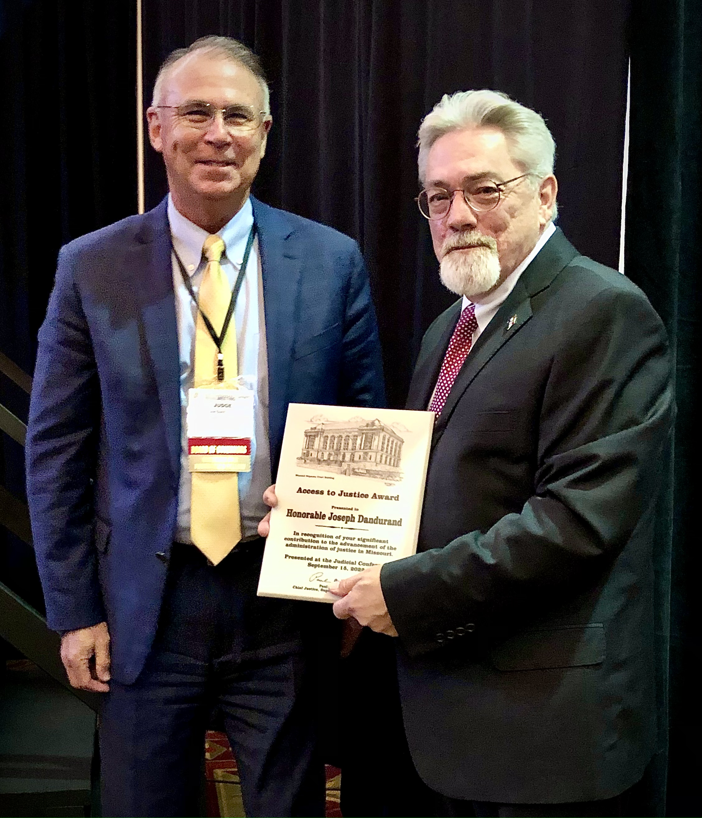 Joe Dandurand receives chief justice's 2022 access to justice award