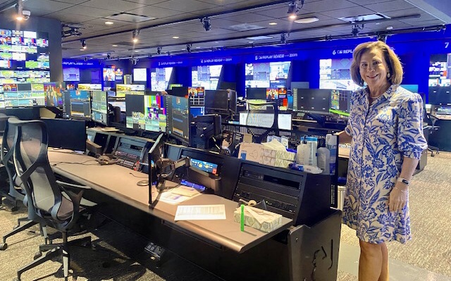 CJ Russell inside MLB replay review room, August 2023, NYC
