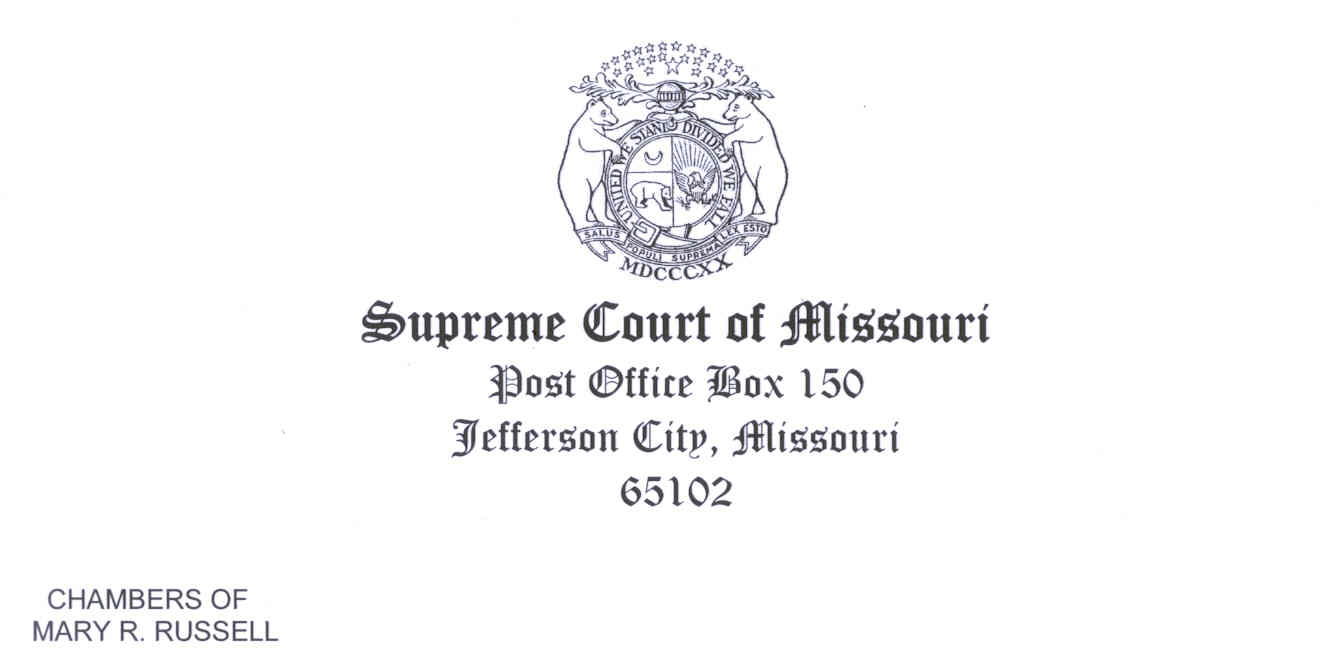 Supreme Court of Missouri Seal with Address