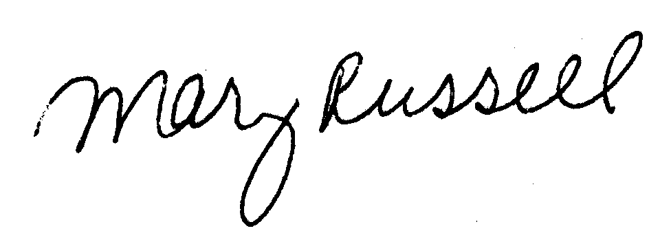 Mary Russell signature