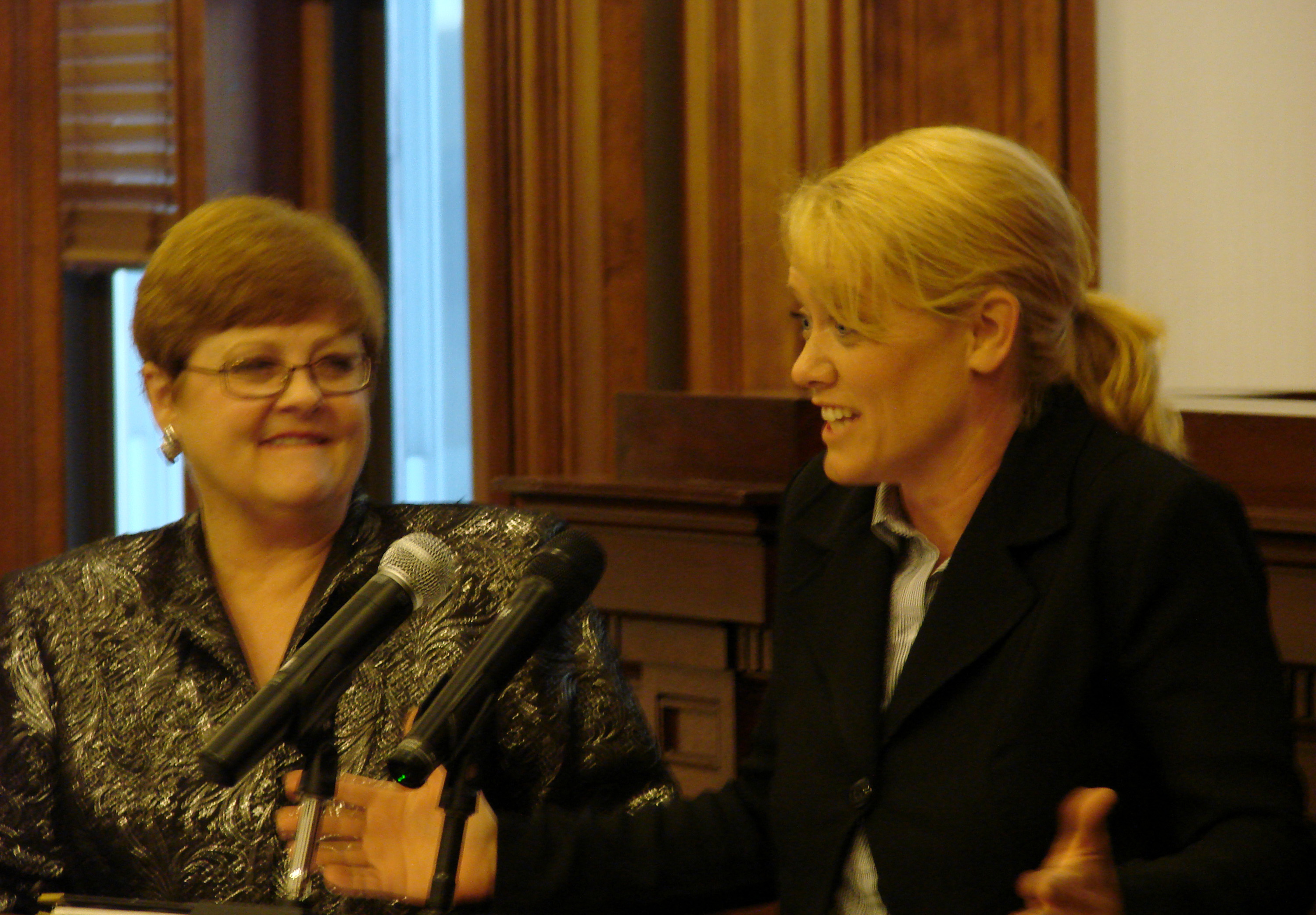 Photo of Mary Johnon and Rhonda Koppelman at Law Day 2011