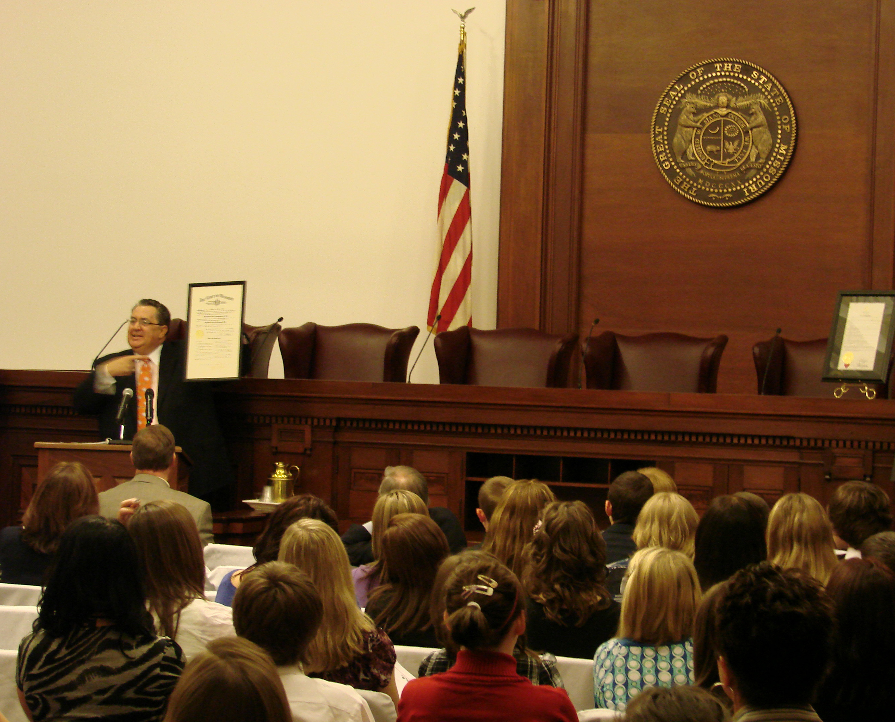Photo of Timothy Cisar with Oath at Law Day 2011