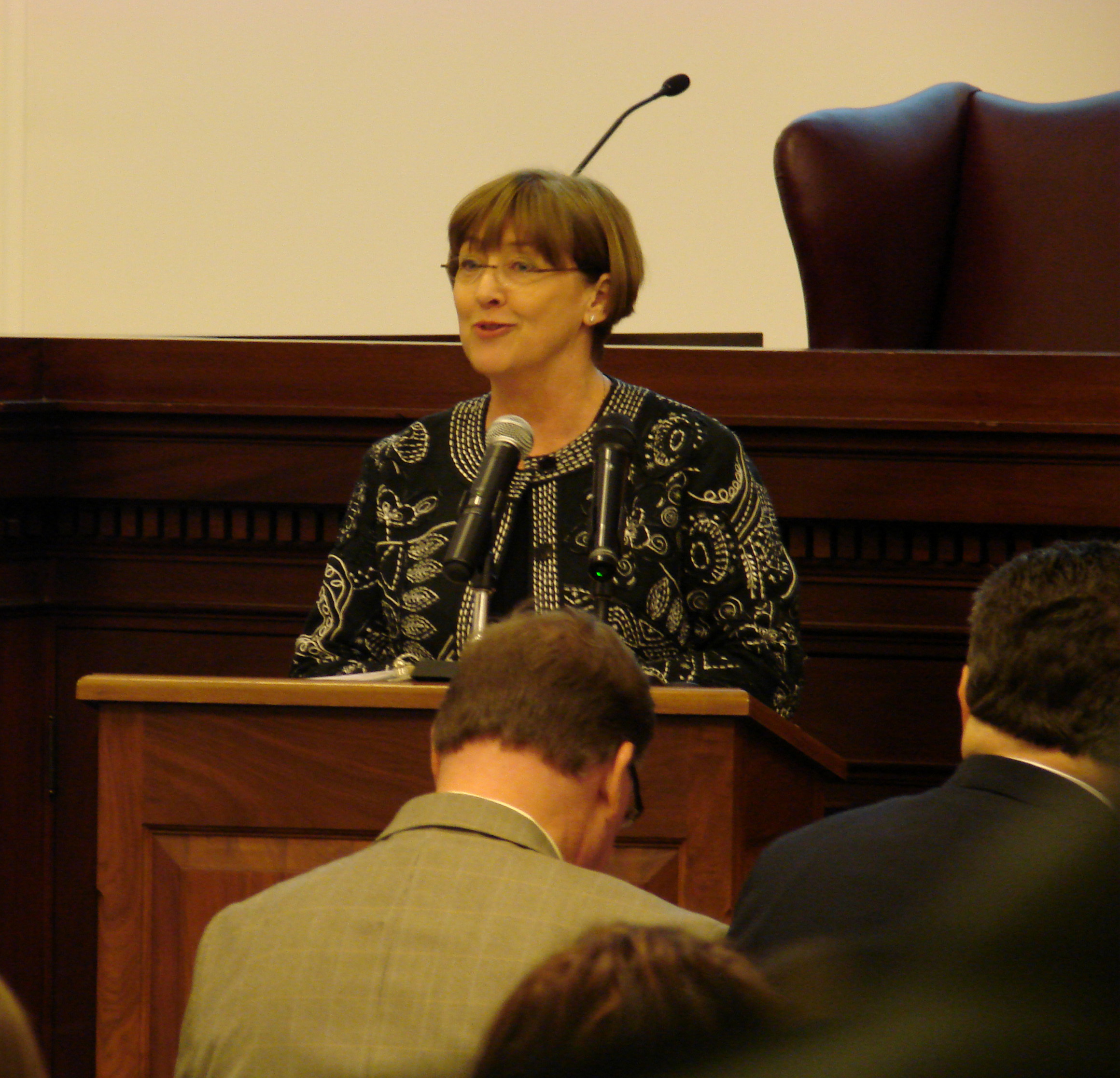 Photo of Judge Breckenridge welcoming guests to Law Day 2011